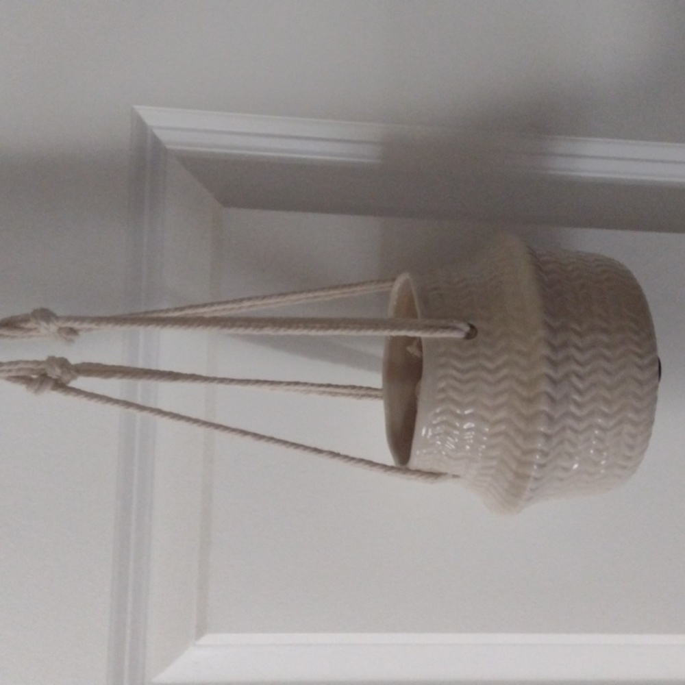 Ceramic/Macrame Hanging pot